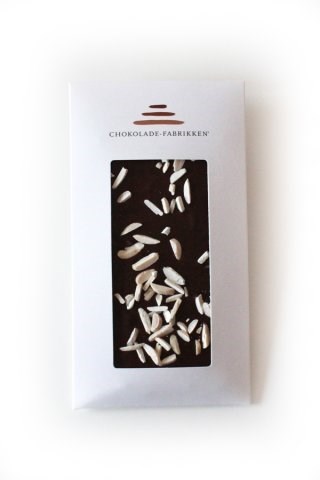 Chokolade-Fabrikken Mørk chokolade med pebermynte og mandler